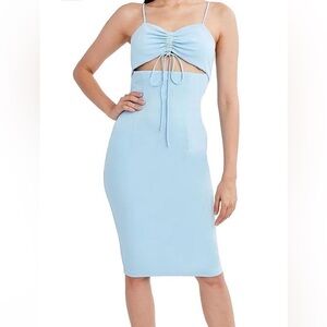 BCBGeneration Light Blue Cutout Midi Dress
